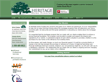 Tablet Screenshot of heritagehomefunding.com